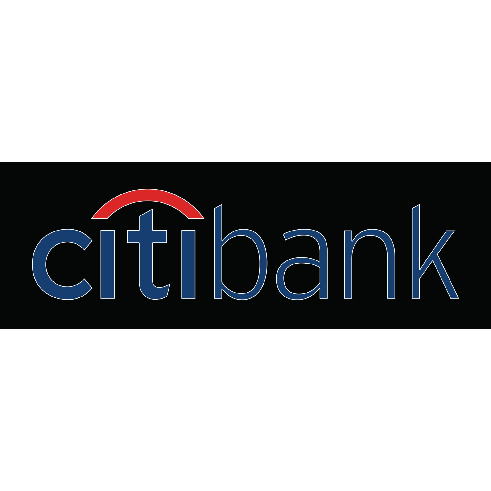 Personalized Citibank Black Background Logo Iron On Heat Transfer Stickers For T Shirt/Jerseys